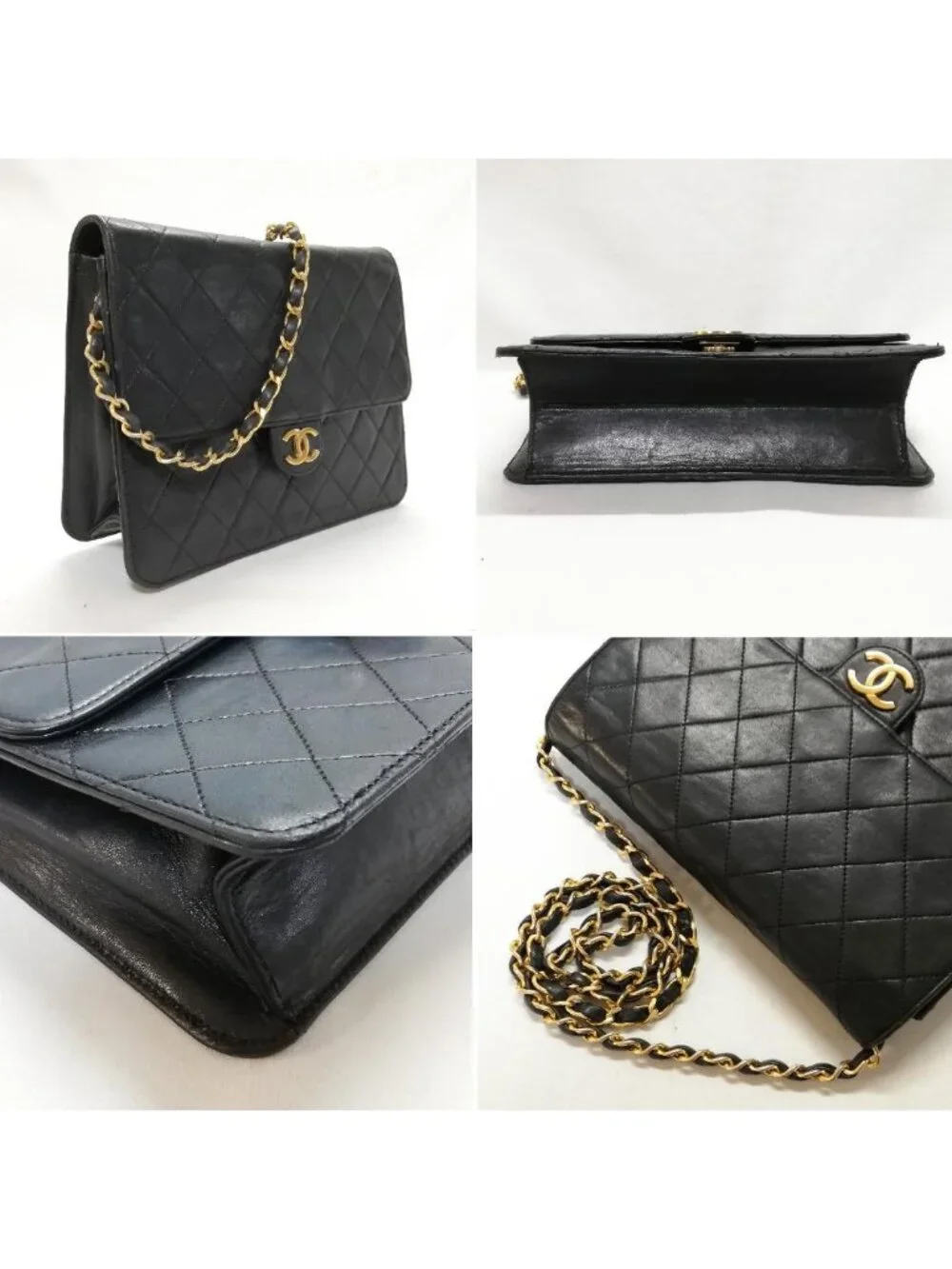 Chanel Repair Quilted Chain Shoulder Bag Black